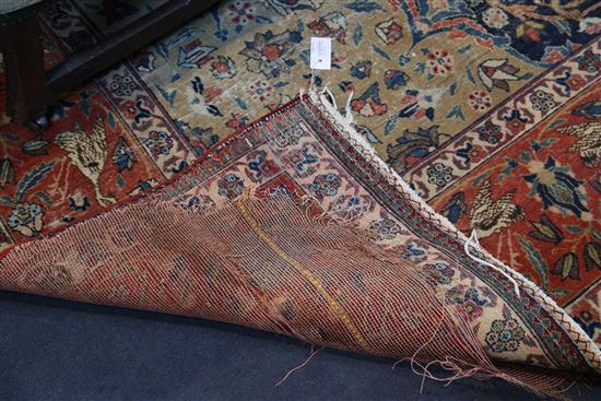 An Isfaphan blue ground carpet, 15ft 10in by 9ft 4in.